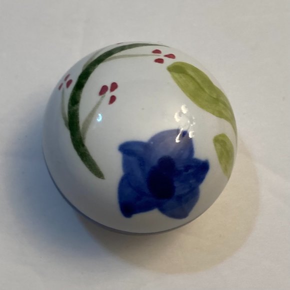 Ceramic Drawer Pull Knobs Cabinet Pulls Flower Floral Set of 27 Blue Green Pink - Picture 9 of 12